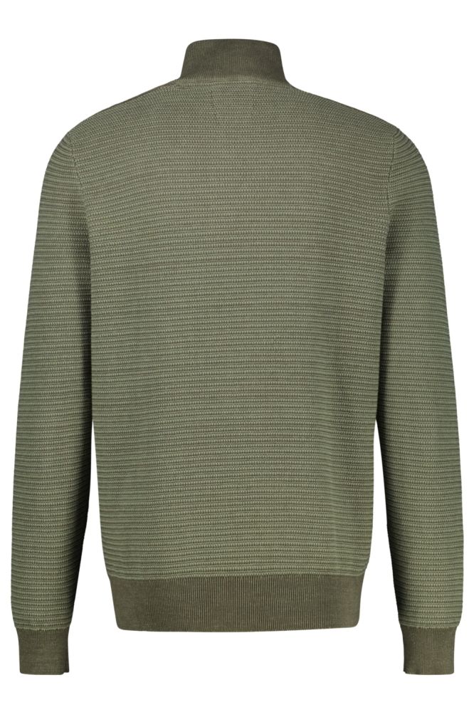 Lerros groene heren trui | Achteraanzicht