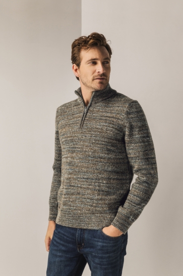 State of Art GEMELEERDE TRUI MET HALVE RITS 13525089 5688