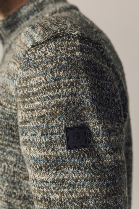 State of Art blauwe heren trui | Close up
