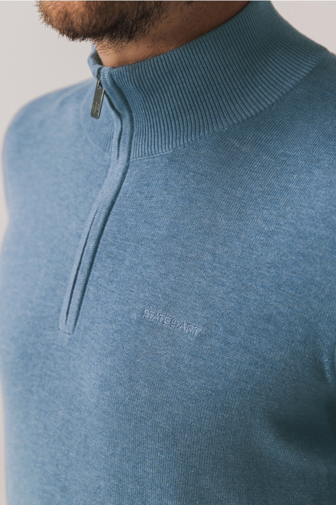 State of Art blauwe heren trui | Close up
