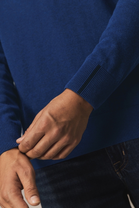 State of Art blauwe heren trui | Close up