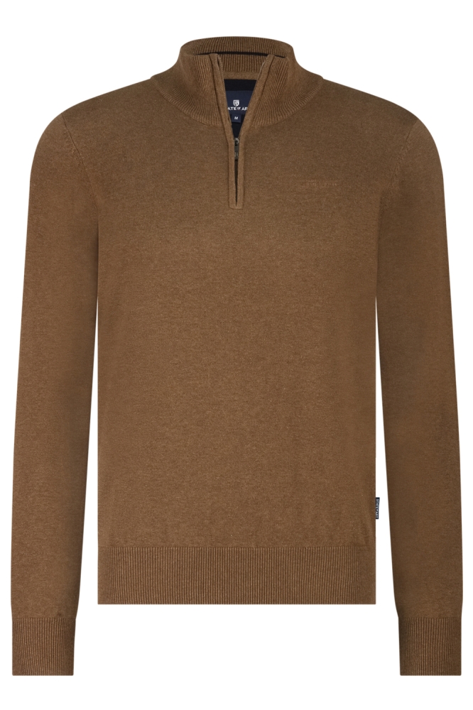 State of Art bruine heren trui | Vooraanzicht