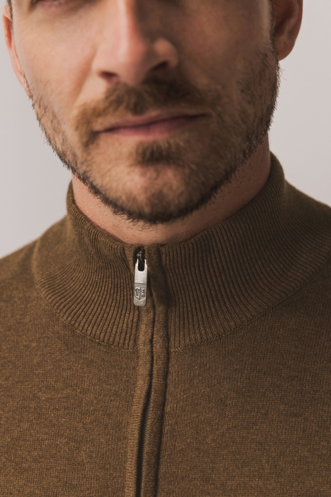 State of Art bruine heren trui | Close up