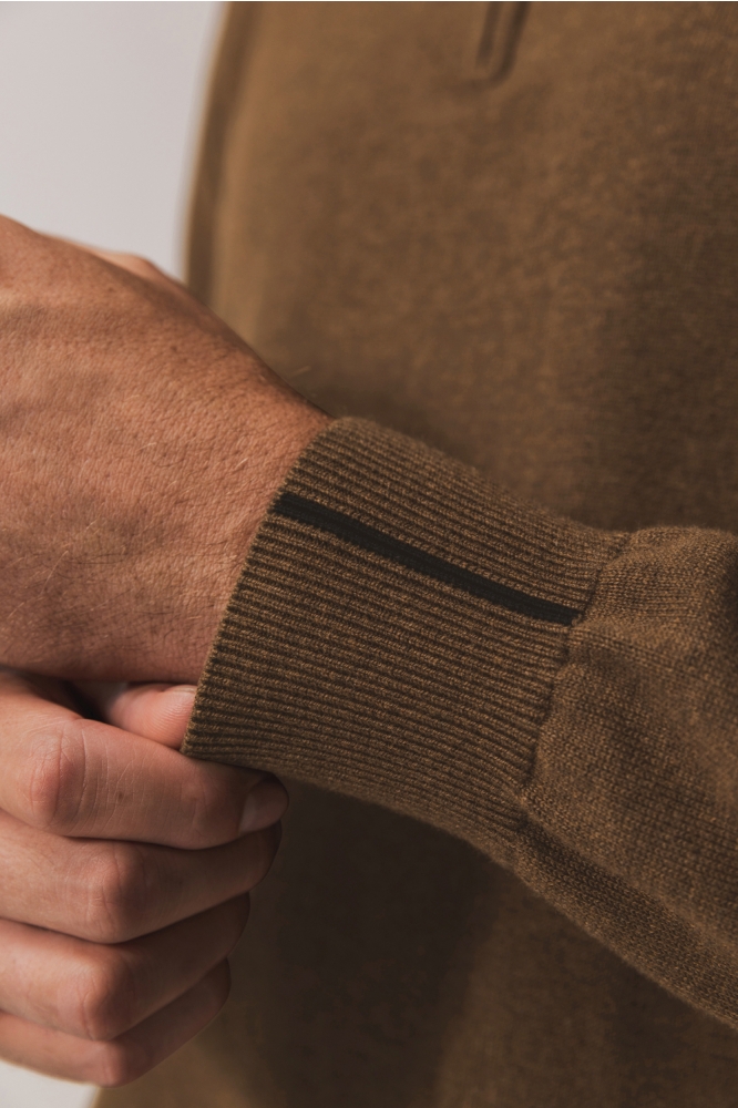 State of Art bruine heren trui | Close up