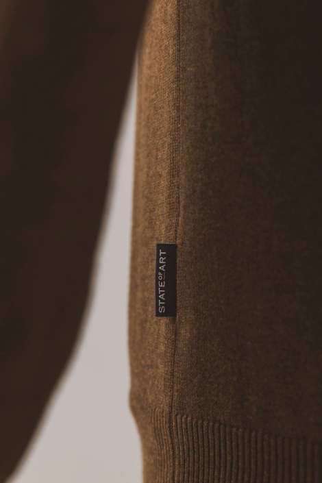 State of Art bruine heren trui | Kleurstaal