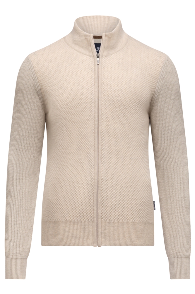 State of Art beige heren vest | Vooraanzicht