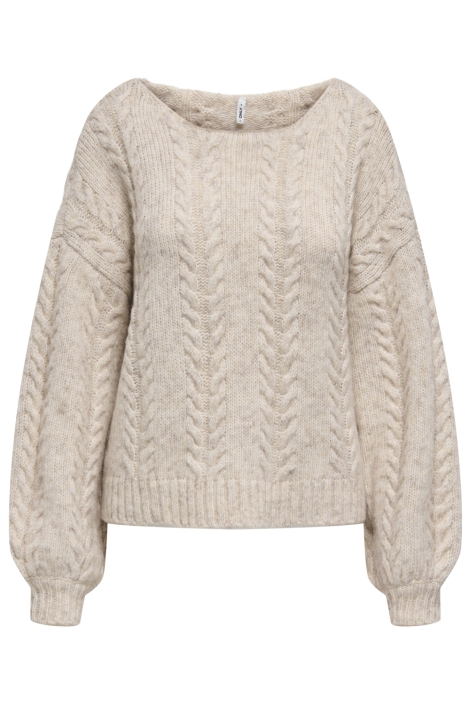 Only ecru dames trui | Vooraanzicht