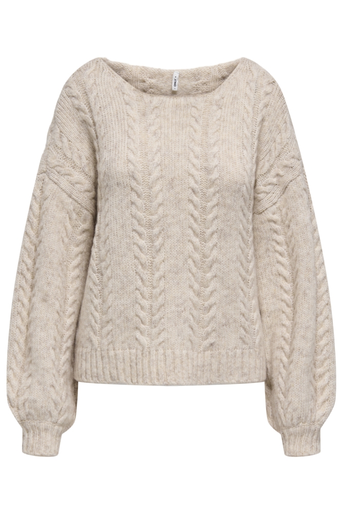 Only ecru dames trui | Vooraanzicht