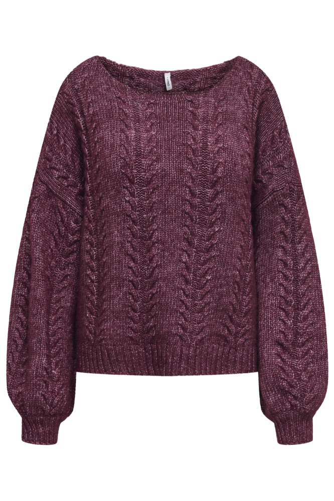 Only bordeaux dames trui | Vooraanzicht