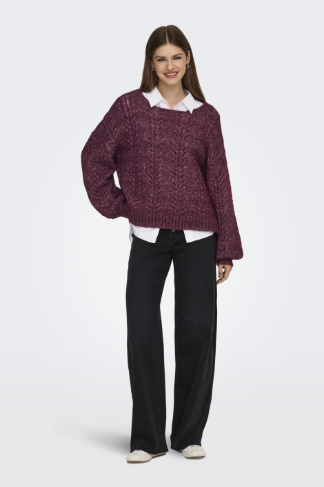Only bordeaux dames trui | Model