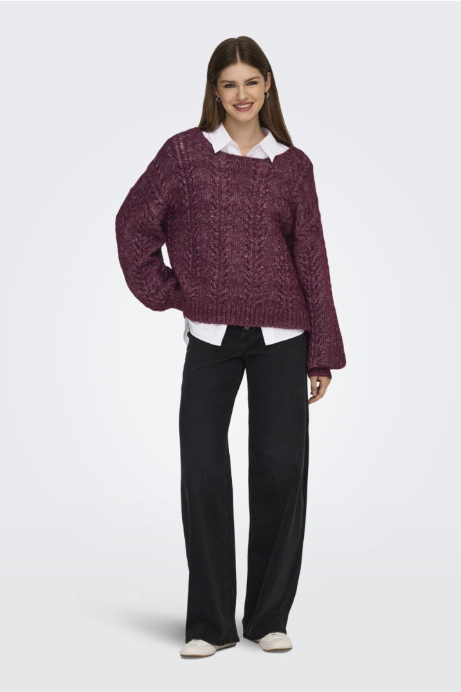 Only bordeaux dames trui | Model