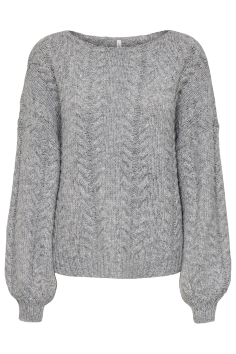 Only grijze dames trui | Vooraanzicht