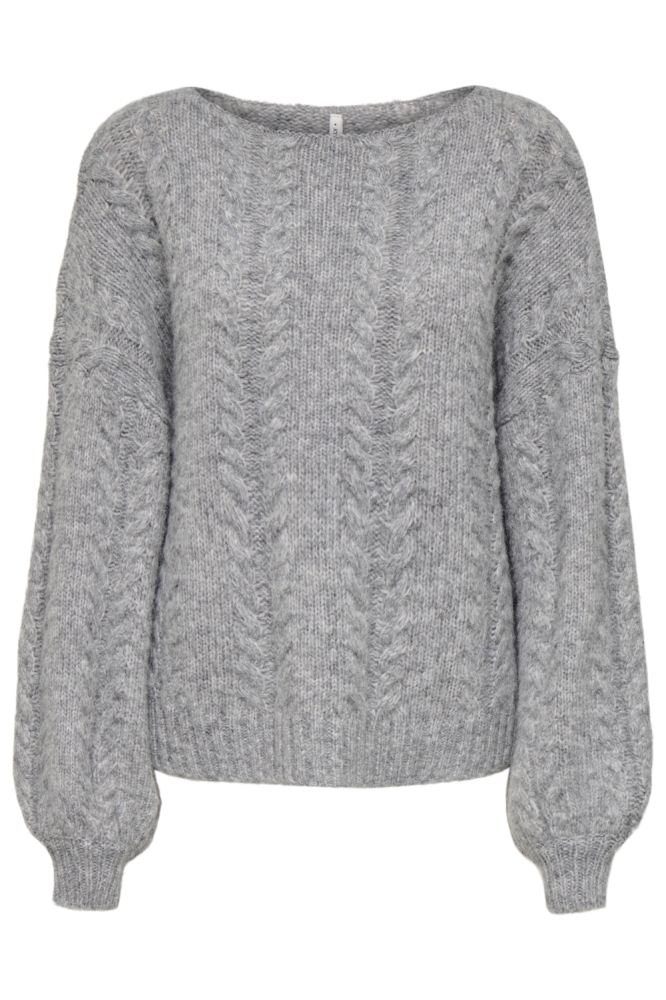 Only grijze dames trui | Vooraanzicht