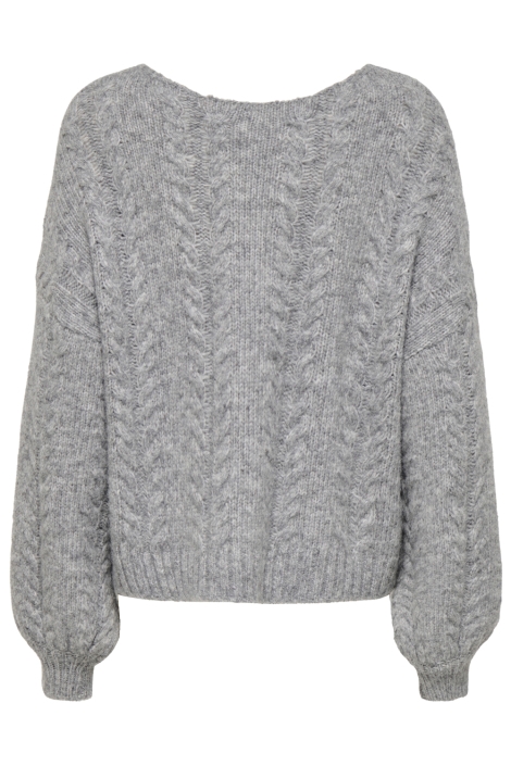 Only grijze dames trui | Achteraanzicht