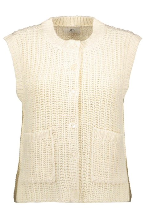 Jacqueline de Yong beige dames gilet | Vooraanzicht