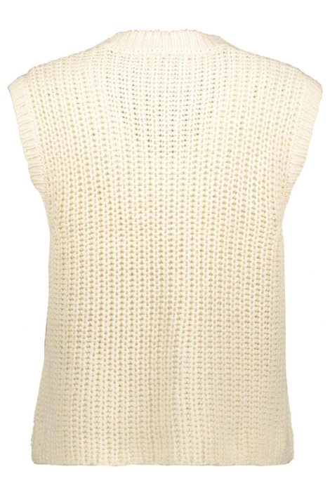 Jacqueline de Yong beige dames gilet | Achteraanzicht