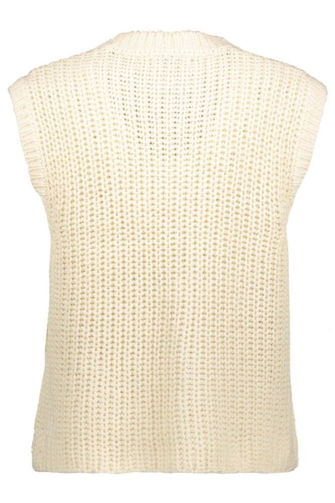 Jacqueline de Yong beige dames gilet | Achteraanzicht
