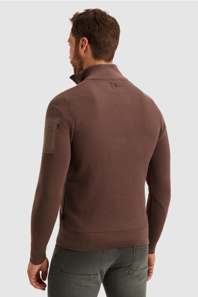 PME legend bruine heren trui | Model achteraanzicht