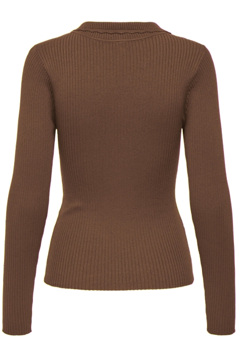 Jacqueline de Yong bruine dames trui | Model achteraanzicht