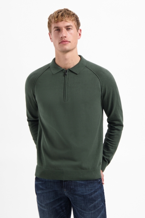 NO-EXCESS groene heren trui | Model vooraanzicht