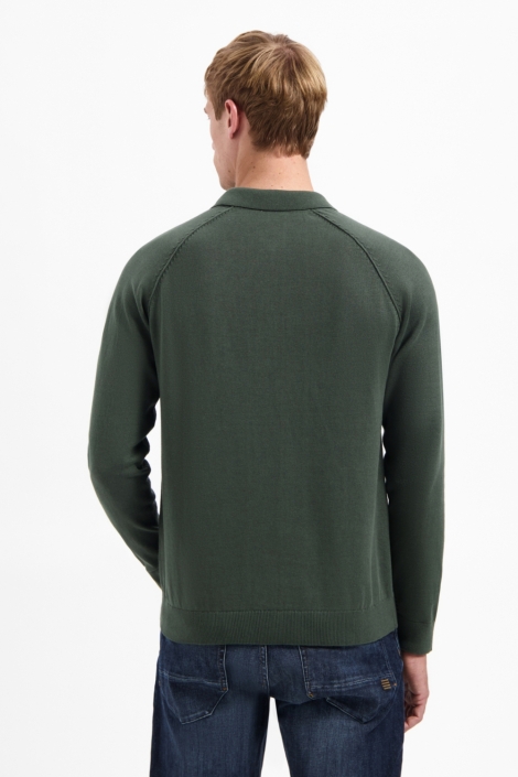 NO-EXCESS groene heren trui | Model achteraanzicht