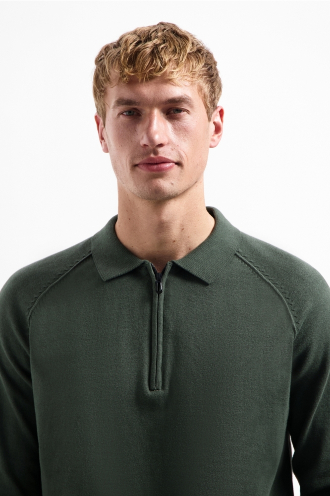 NO-EXCESS groene heren trui | Close up