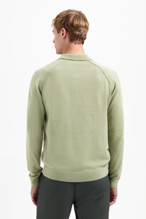 NO-EXCESS groene heren trui | Achteraanzicht