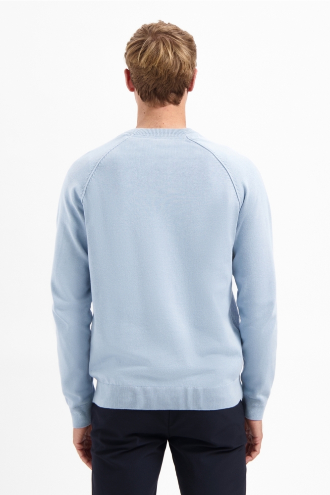 NO-EXCESS blauwe heren trui | Model achteraanzicht