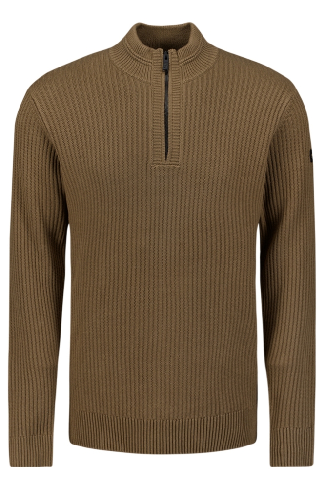 NO-EXCESS taupe heren trui | Vooraanzicht