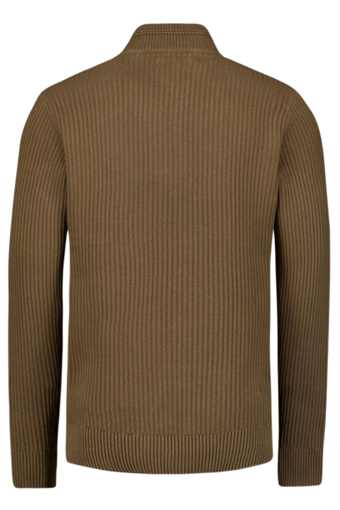 NO-EXCESS taupe heren trui | Achteraanzicht