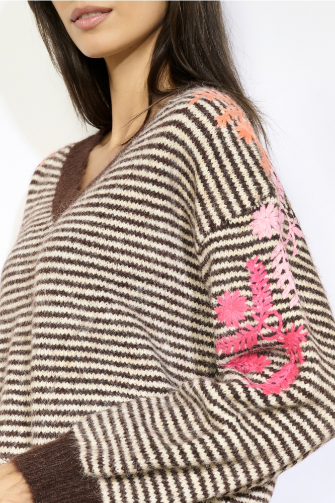 LolaLiza bruine dames trui | Close up