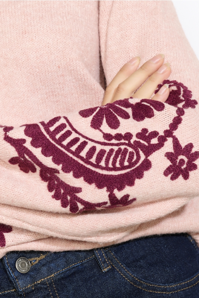 LolaLiza roze dames trui | Close up