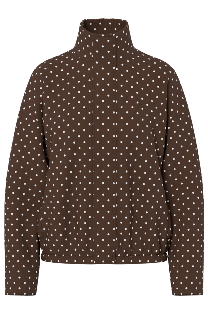 Pieces bruine dames jas | Vooraanzicht