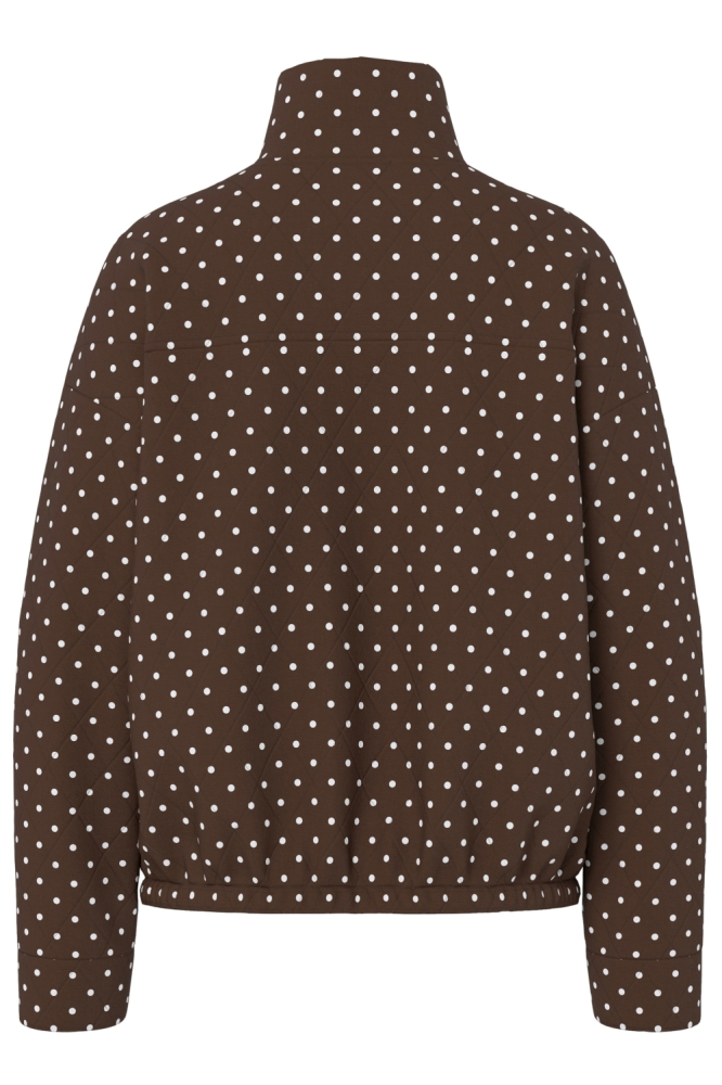 Pieces bruine dames jas | Achteraanzicht