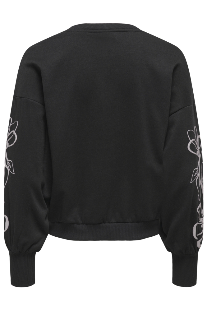 Only zwarte dames sweater | Achteraanzicht