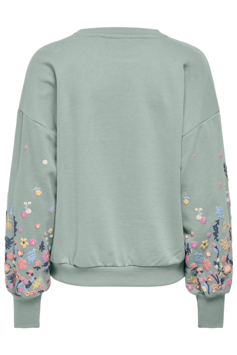 Only groene dames sweater | Achteraanzicht
