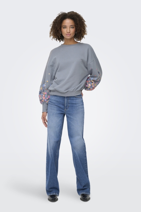 Only blauwe dames sweater | Model