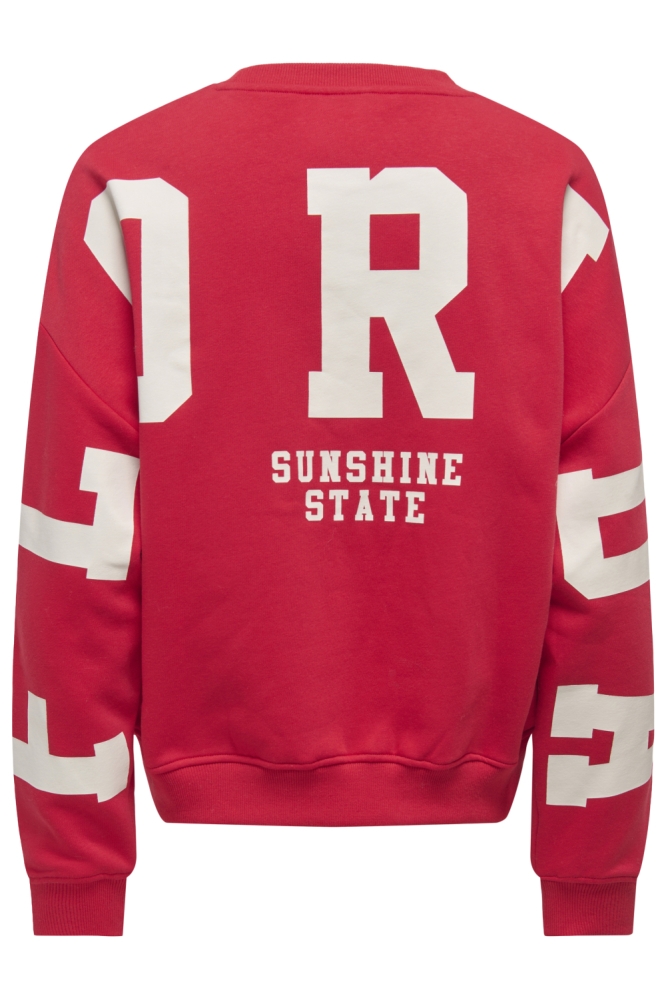 Only rode dames sweater | Achteraanzicht