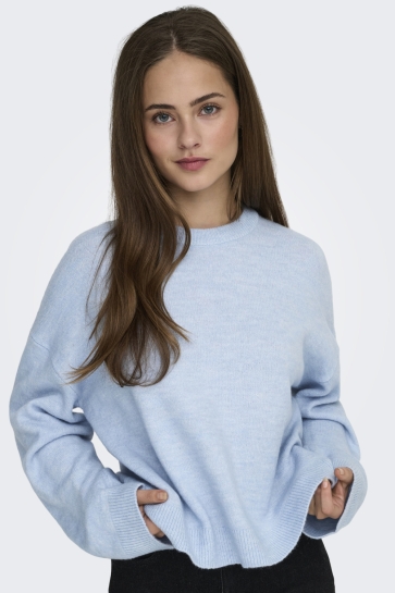 Only onlsimoni l/s o-neck pullover knt n Blauw