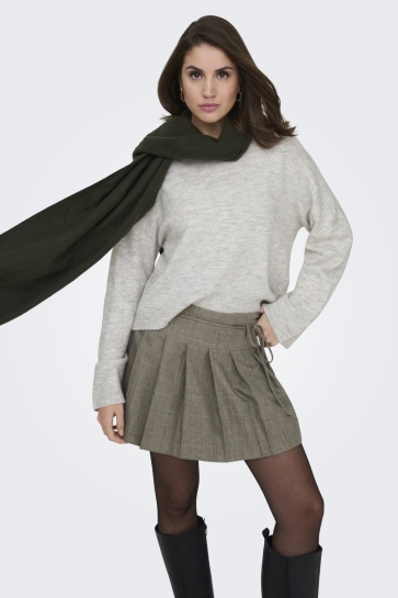 Only Trui ONLSIMONI L/S O-NECK PULLOVER KNT N 15368976 LIGHT GREY MELANGE