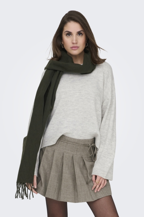 Only grijze dames trui | Model vooraanzicht