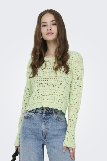 Only onlelke life ls pullover knt noos Groen
