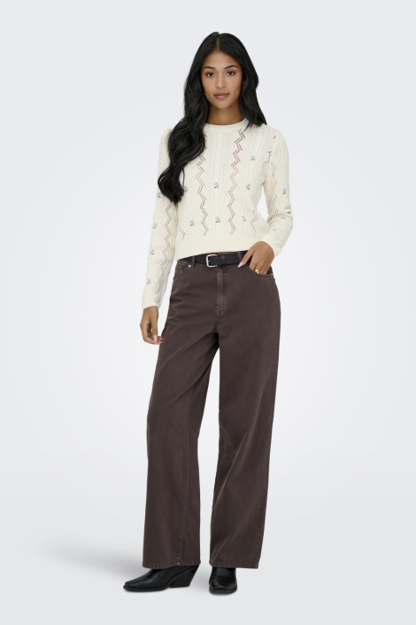 Only beige dames trui | Model