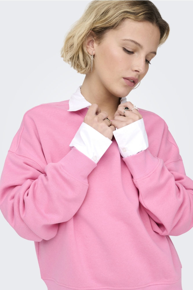 Only roze dames sweater | Close up
