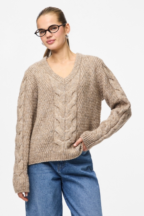 Pieces camel dames trui | Model