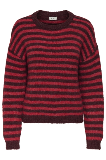 Jacqueline de Yong Trui JDYZOEY LIFE L/S ON DROPSH PULL KNT 15355476 Maroon Banner