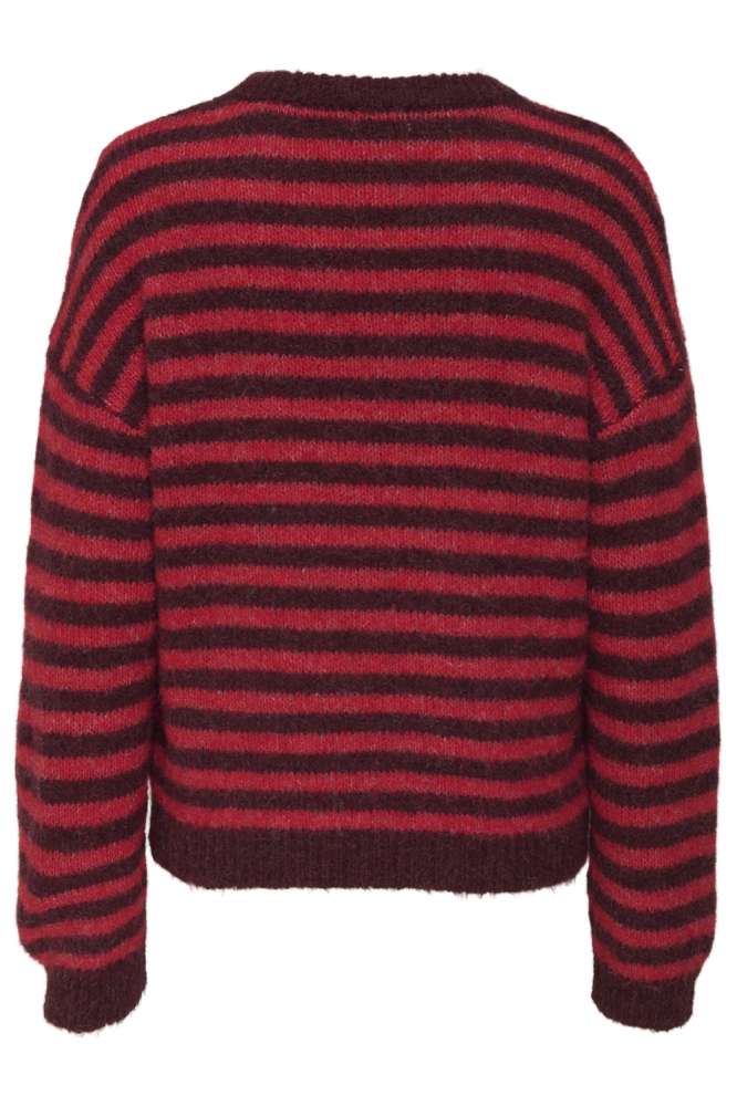 Jacqueline de Yong bordeaux dames trui | Achteraanzicht