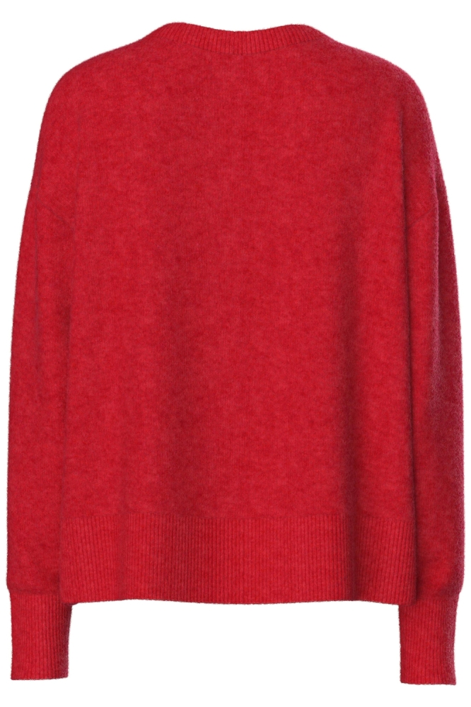 Pieces rode dames trui | Achteraanzicht