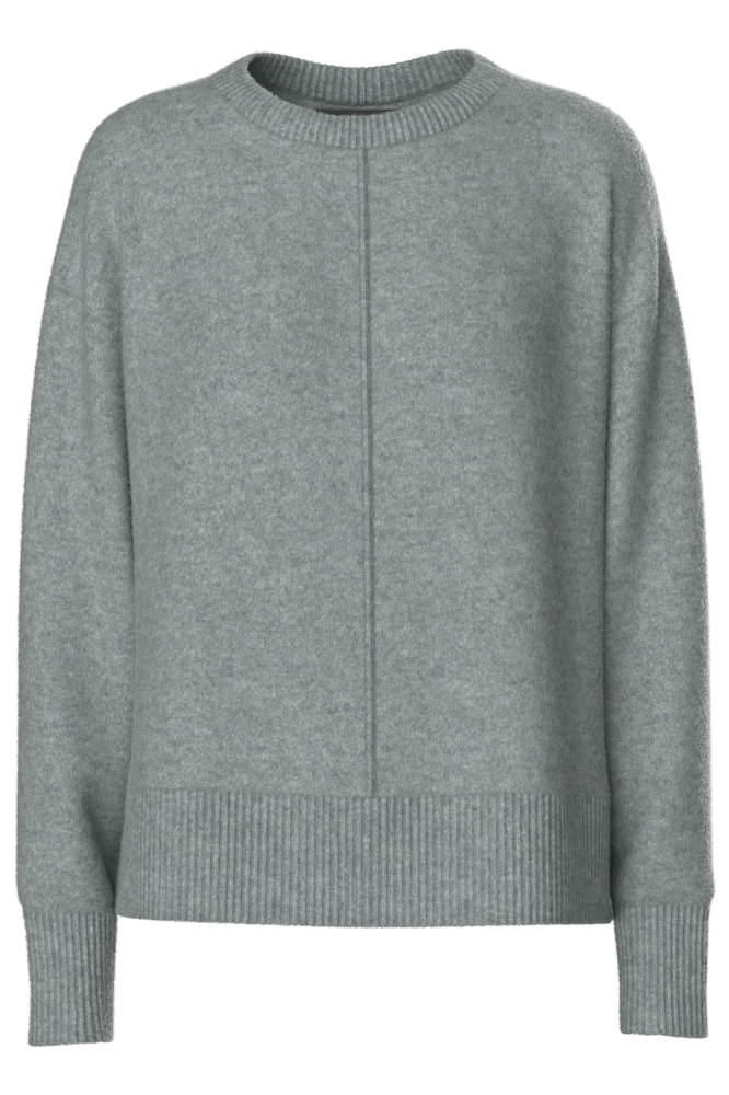 Pieces grijze dames trui | Vooraanzicht