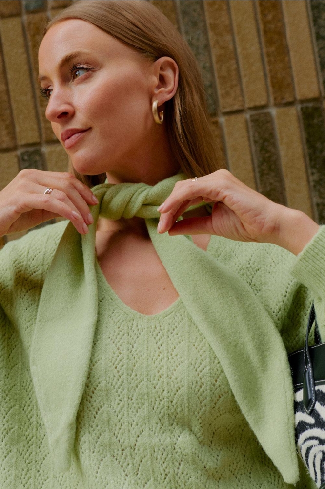 Vero Moda groene dames trui | Close up